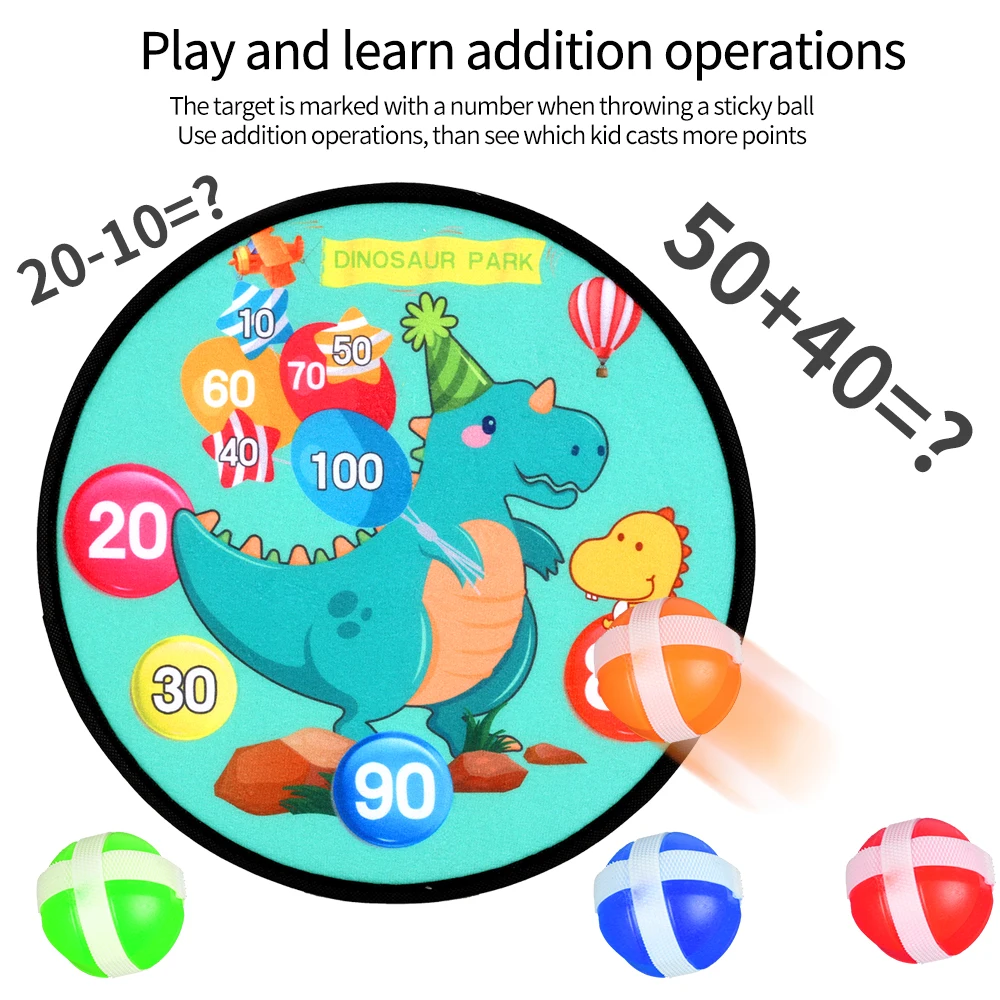 

Outdoor Indoor Target Throw Ball Game Sports Dartboard Shooting Ball Toy Creative Dinosaur Children Preschool Toy Kids Gifts