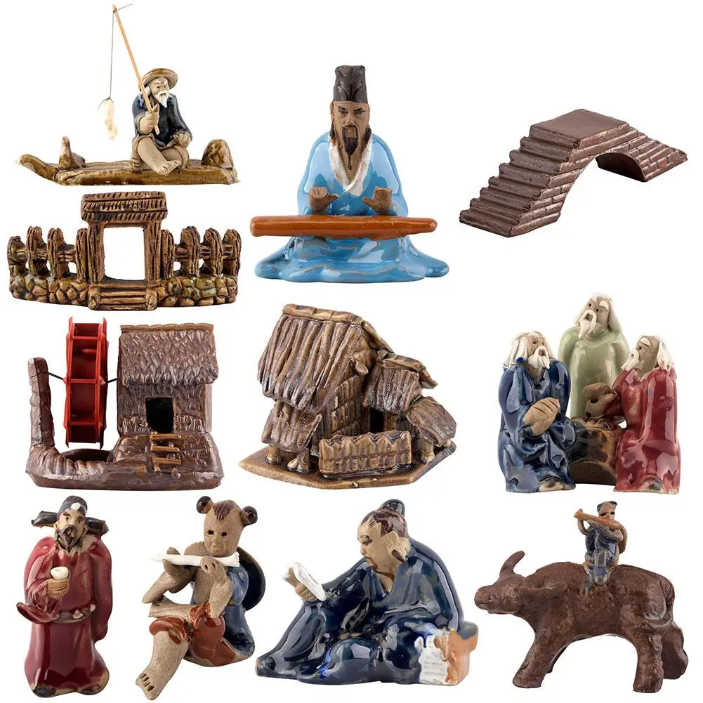 

Home Figurines Miniatures Color Ceramic Chinese classical figures Rockery Bonsai Aquarium Landscape Decoration Crafts