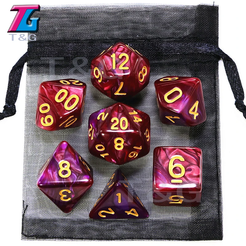 9 цветов на выбор DND Mix сумка для игры в кости детские пластиковые кубики подарок