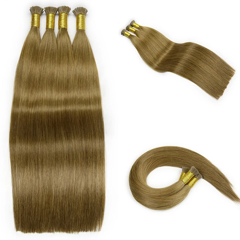 Прямые I-образные волосы для наращивания QHP 0 8 г/шт. 50 шт./компл. кератиновые