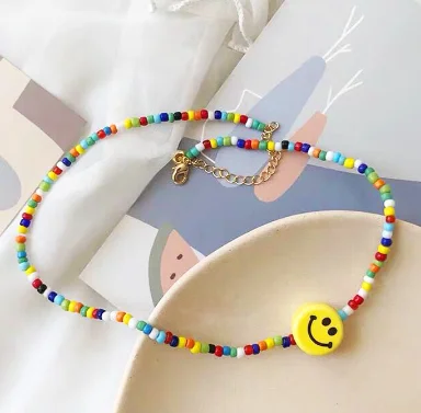 Ожерелье женское с бусинами радужного цвета | Украшения и аксессуары