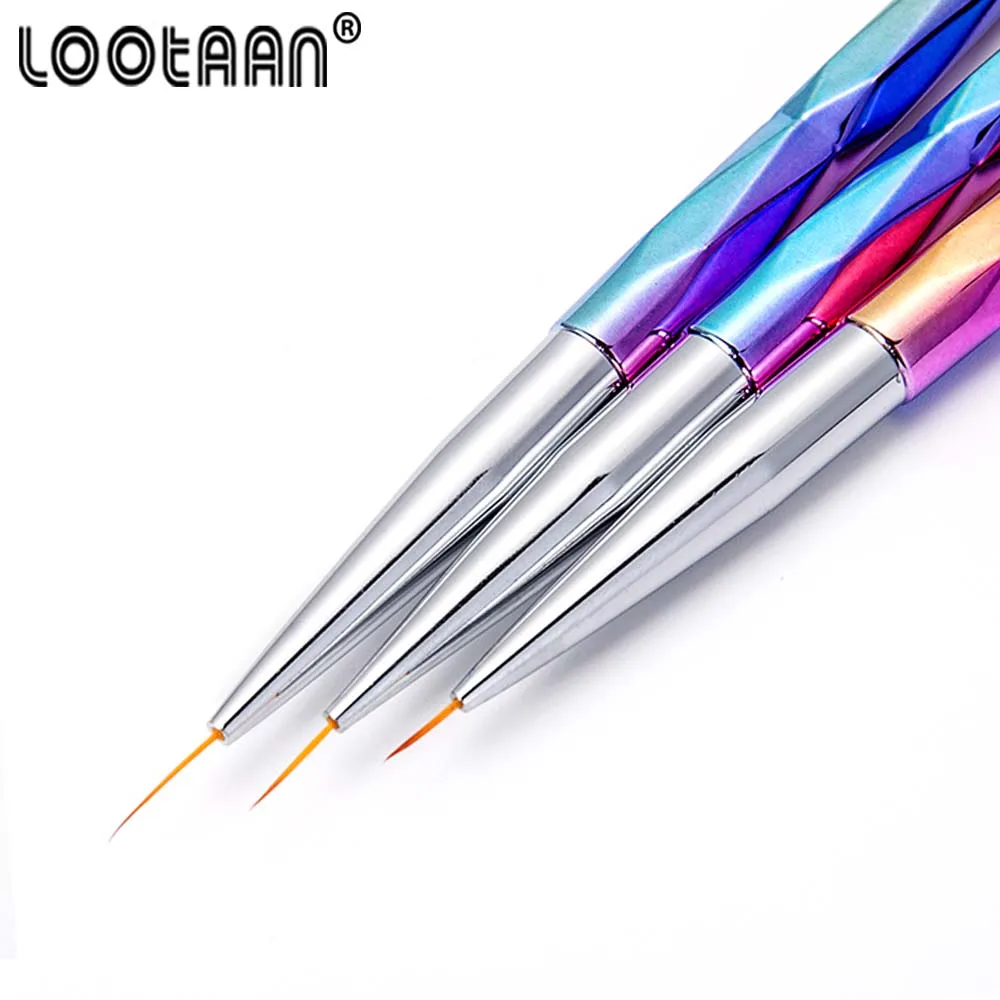 3 шт./компл. УФ-гель рисунок Покраска ногтей кисть для подводки акриловый Фрезер cо