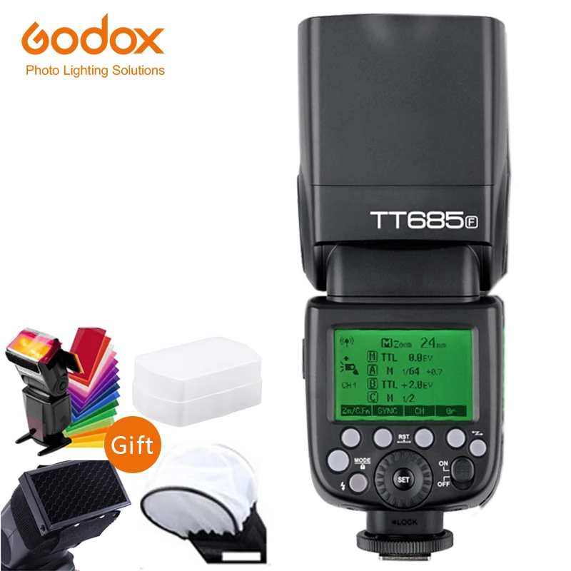 Godox TT685F 2 4G беспроводной TTL высокоскоростной синхронизатор GN60 флэш скорость