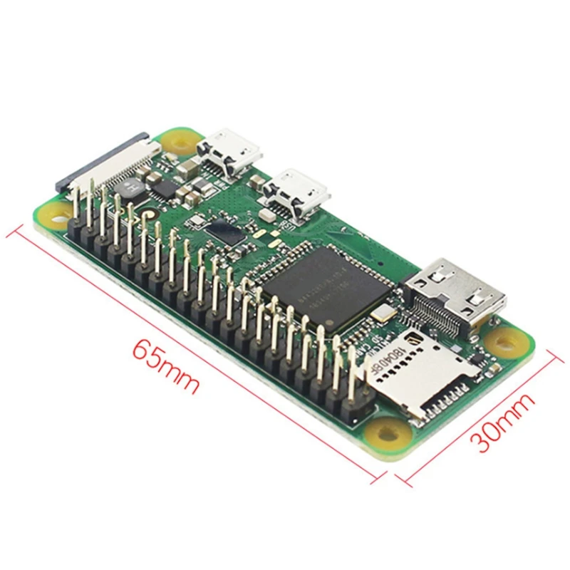 Для Raspberry Pi Zero WH с 40-контактный предплатные GPIO заголовки WI-FI и Bluetooth в демо-широкая 1