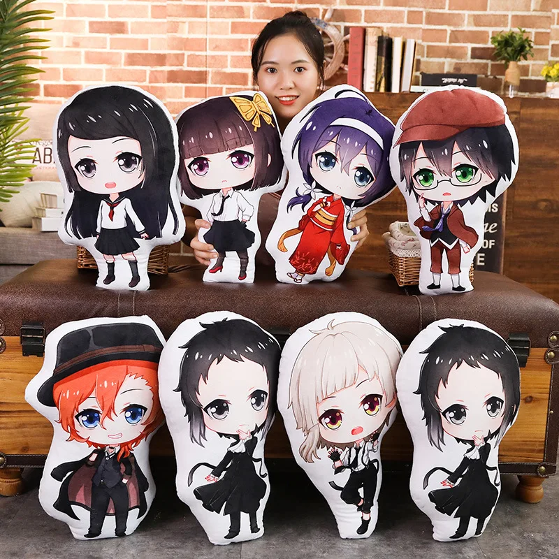 

Anime Bungo Stray Dogs Mascot Figure Cute Plushies Manga Nakajima Atsushi Dazai Pendant Plush Pillow Cosplay Plush Accessory