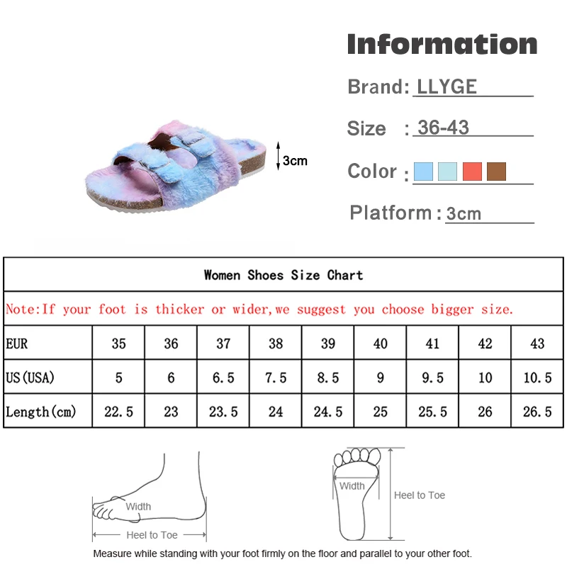 

Women Slippers Ladies Short Plush Buckle Shoes Autumn Female Footwear Flats Shoes 2020 Outside Comfortable Casual Flock Rubber
