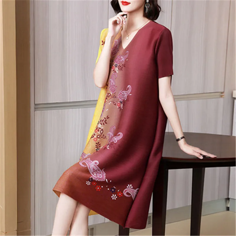 Высококачественное модное удобное плиссированное платье 2021 Женский Летний