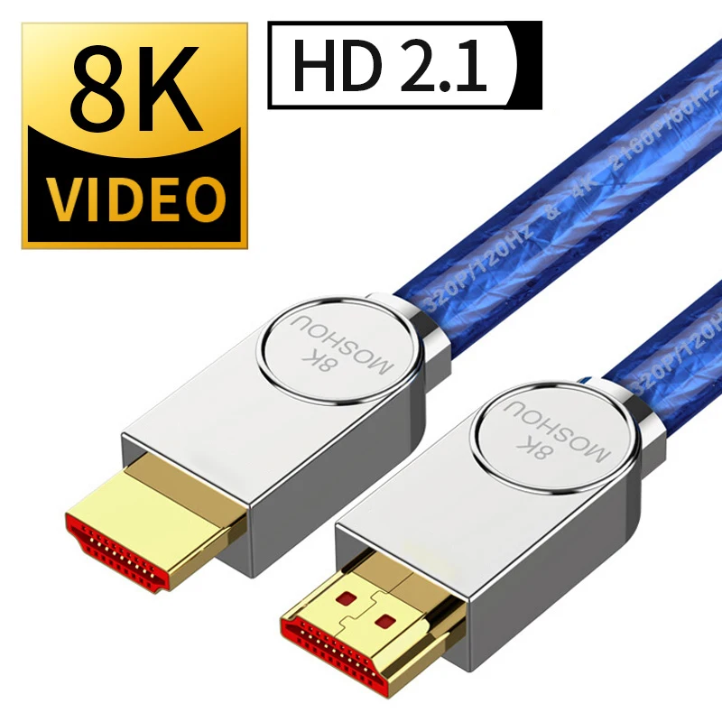 Moshou 8K HDMI совместимый кабель 2 1 UHD @ 60Hz HDR RGB 4:4:4 48 Гбит/с HDCP2.2 для разветвителя