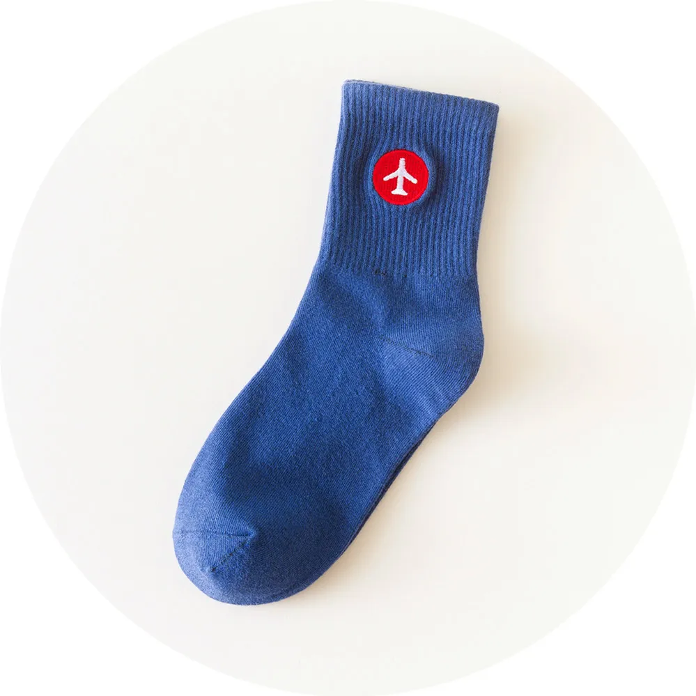 

2020 new INS Funny Socks Women Casual Cartoon Embroidered Bunching Sock Happy Japanese-Style Harajuku Skateboard Socks