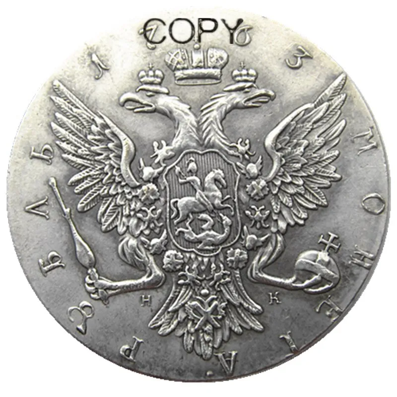 1763 Россия серебро 1 рубль/рубль Монета VF Catherine II KM-C672. СПб с серебряным покрытием копия монеты