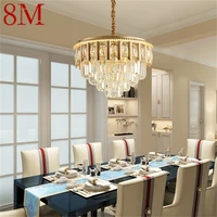 8m chandelier light pendant lamp postmodern gold luxury home led fixture for living dining room decoration