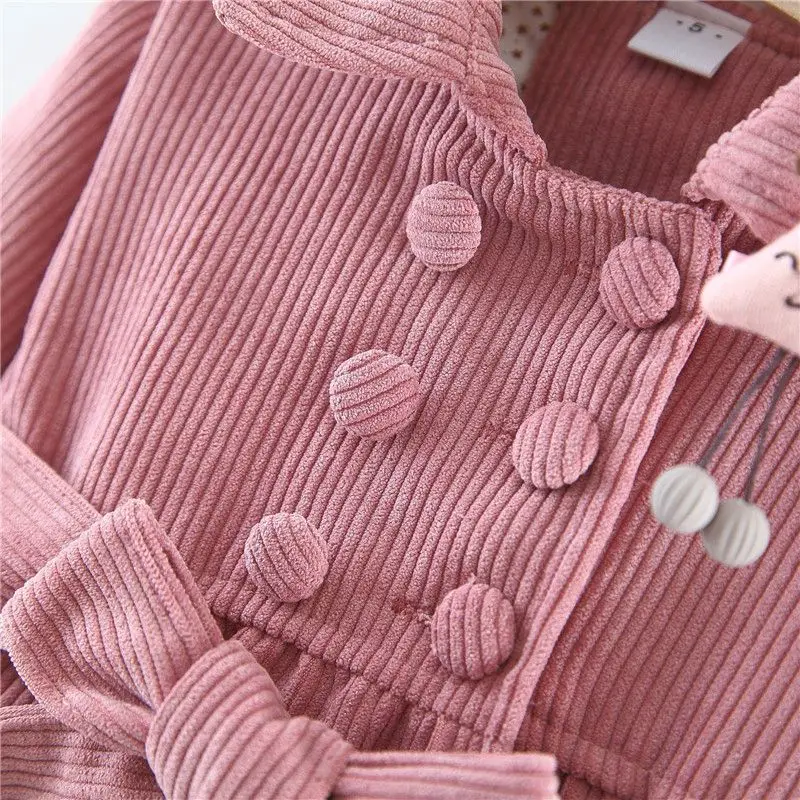 Модное осеннее пальто принцессы плащ для маленьких девочек детское двубортное