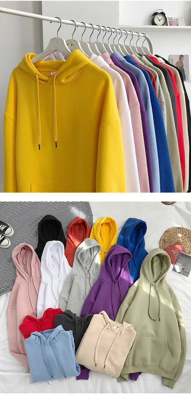 Liketkit мужские осенние зимние толстовки с капюшоном для мужчин и женщин, однотонный простой теплый пуловер с капюшоном, свободная уличная одежда для пар, 13 цветов