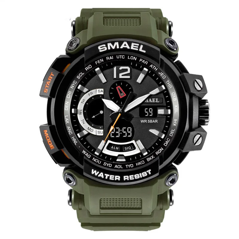 

Luminous Men's Digital Watch Sports Waterproof Watch for Men Hip hop Punk Wristwatch Man Outdoor Big Dial Watch часы мужские