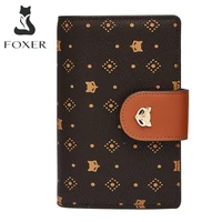 foxer women%e2%80%98s fashion high quality pvc material animal print wallet long wallet large capacity wallet elegant ladies mini wallet