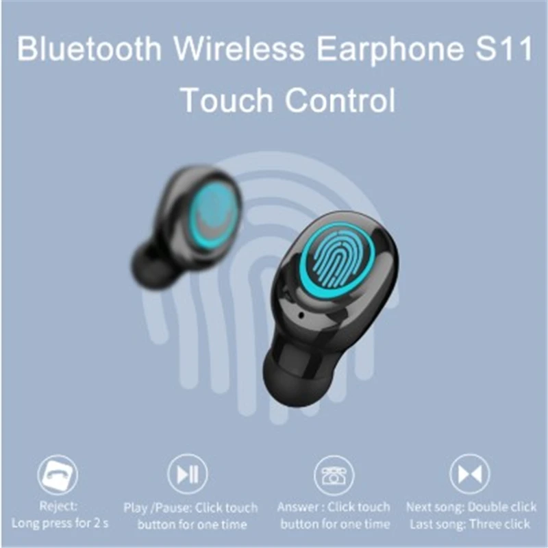 TWS Touch IPX5 3500 мАч мини беспроводные Bluetooth V5.0 наушники спортивные HD микрофон для Iphone