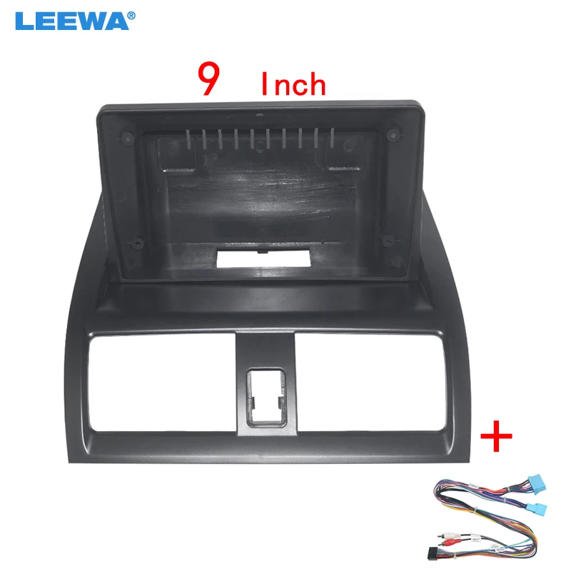 LEEWA-Adaptador de marco de Fascia de Audio para coche, 2Din, con arnés de corriente para Honda Accord de 7ª generación. Marco de Panel de montaje de pantalla grande de 9