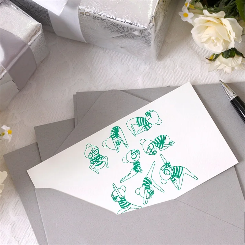 

A Pretty Girl Do Yoga Transparent Clear Silicone Stamp For DIY Scrapbooking Card Making New 2020