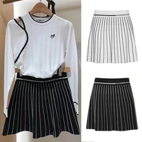 pg ladies fashion bunny golf skirts autumn 2021 new knitted skirt womens waist a line skirt stretch skorts