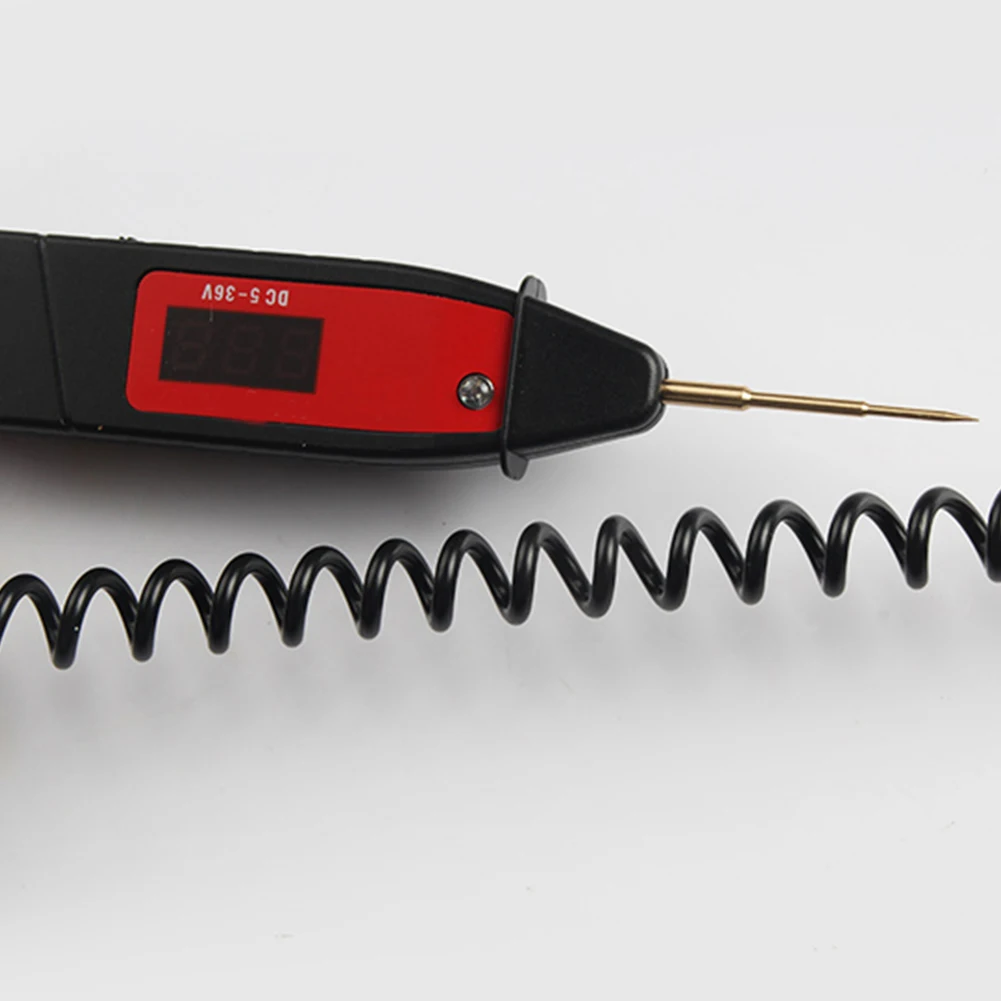 

Automotive Circuit Tester Digital Electrical System Tester with Vise Clip Spring Wire Power Probe Diagnostic Tool for Repair