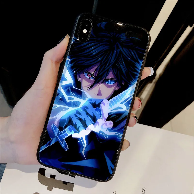 Роскошный светящийся чехол для телефона Naruto Sasuke Call Light Iphone11 Pro Max 8 7 6s 6 S Plus X Xr Xs