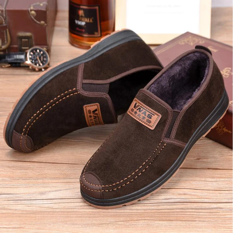 Мужская зимняя обувь для вождения 2019 г. Новые зимние ботинки мужская домашняя