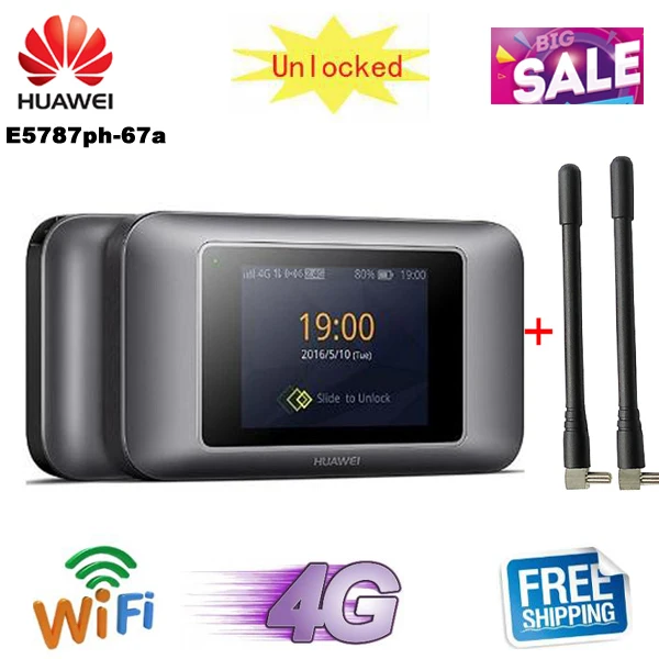 Разблокированный huawei E5787 E5787Ph-67a 4G LTE Cat6 мобильный WiFi точка доступа 3000 мАч батарея с 2 шт антенны 4G портативный маршрутизатор