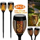 12LED Солнечная пламя фонарь светильник мерцание Водонепроницаемый декора сада ландшафтный светильник лужайки путь светильник ing фонарь напольный светильник