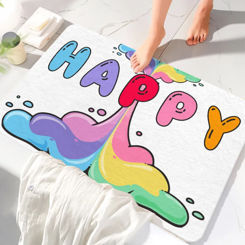 

Letter Carpet for Bathroom Rugs Living Room Non-Slip Floor Mat Washable Carpets for Bedroom Floor Mat Home Decoration Door Mat