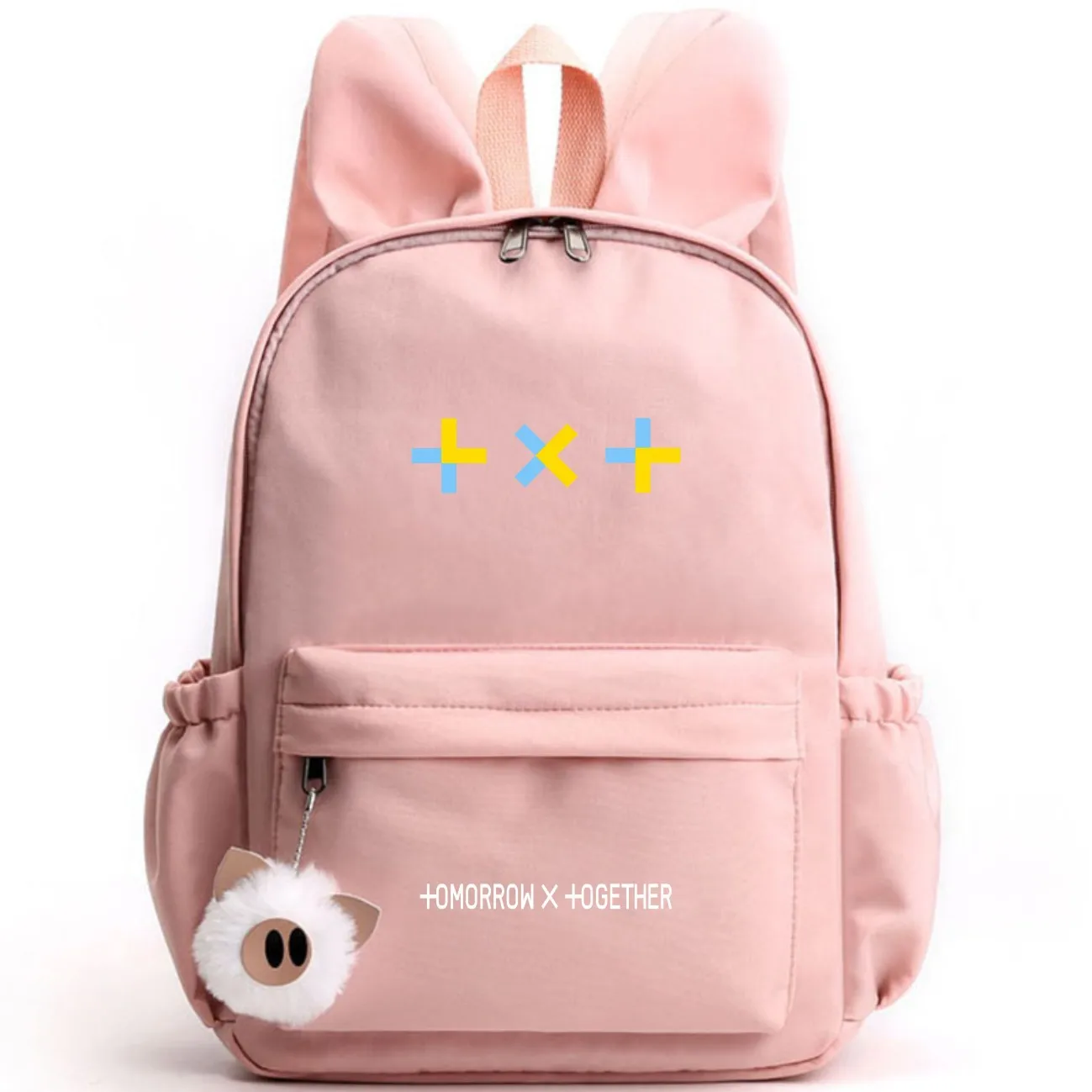 Kpop Group TXT Tomorrow X Together Women Cute Backpack Nylon School Bags for Teenage Girls Pink Bookbag Kawaii Small Bagpack