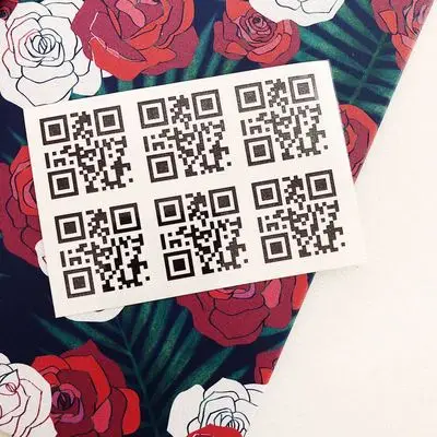 Креативная любовь QR-код поддельная татуировка для влюбленных взрослые наручный