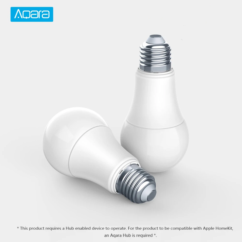 Умный светодиодный светильник Aqara 9W E27 2700K 6500K 806lum белого цвета работает с домашним