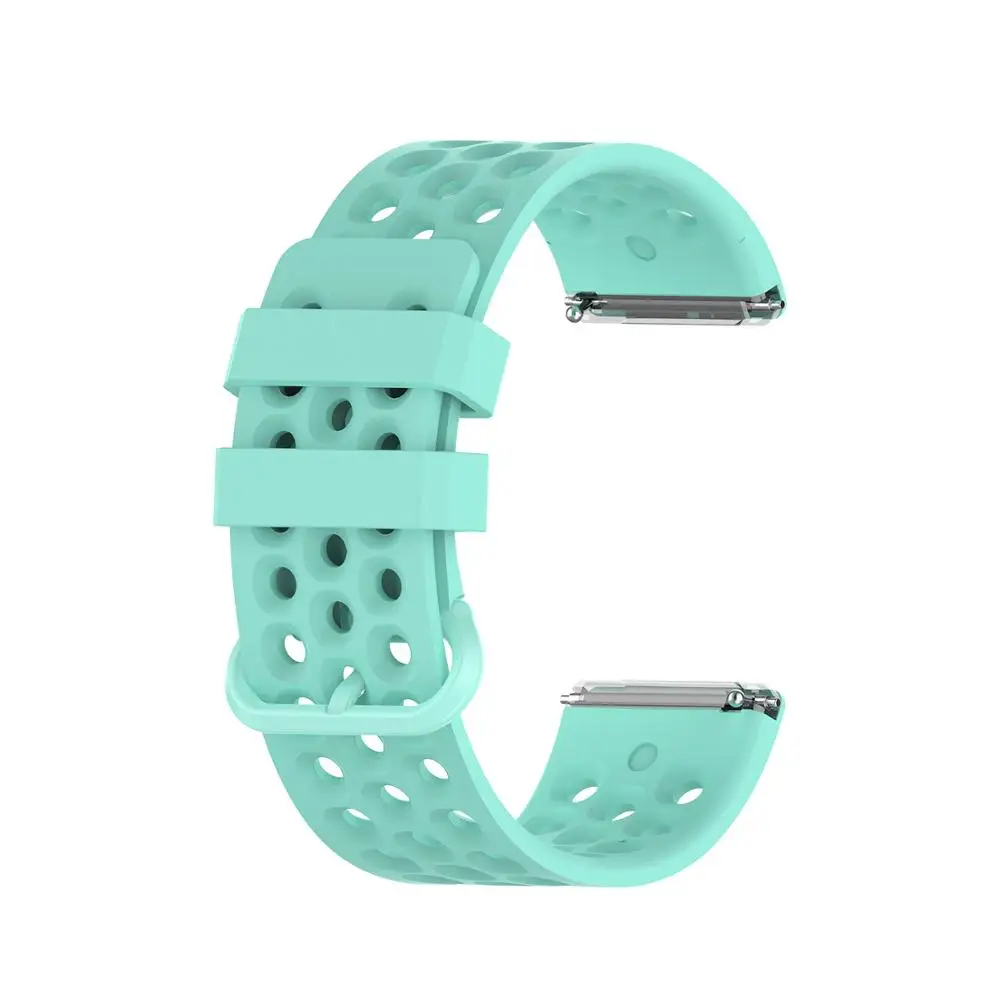 teal Для fitbit versa 2 Официальный спортивный мягкий силиконовый ремешок с отверстием Водонепроницаемый ремешок для наручных часов для fitbit versa/versa lite Пояса Сетки - Цвет: teal
