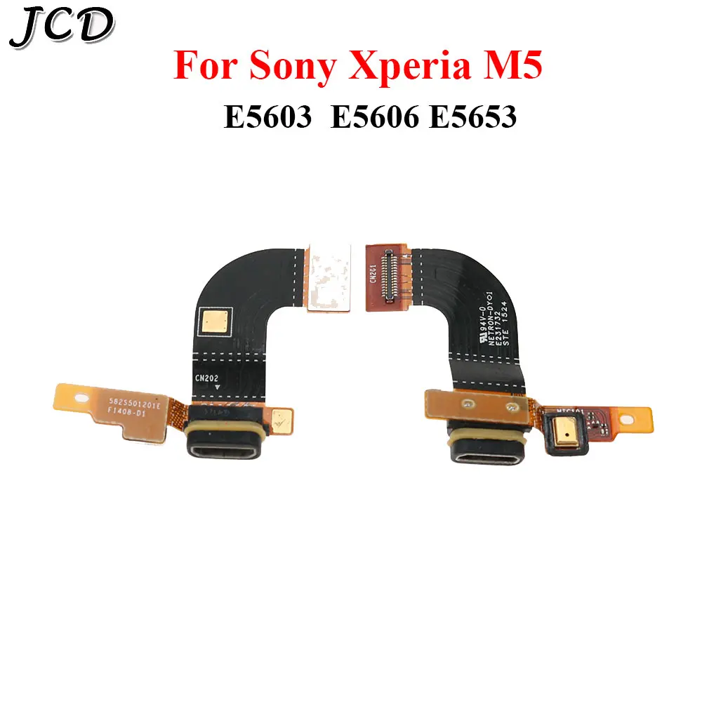 JCD для Sony Xperia M5 E5603 E5606 E5653 USB разъем зарядки Соединительный гибкий кабель с