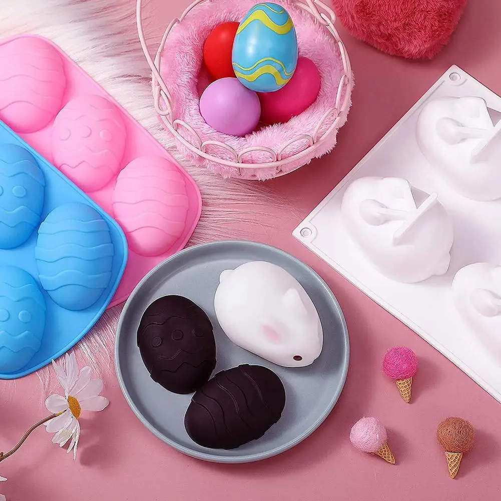 Силиконовая форма для выпечки в форме пасхального яйца 6 ячеек 3D торта маффинов