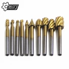 10 шт. набор HSS титановый Dremel роторный Фрезерный резак для файлов резной нож резной инструмент Аксессуары