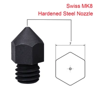 swiss mk8 hardened steel nozzle 0 20 40 60 8mm 1 75mm filament to mk8 extruder hotend 3d printer parts for ender 3 cr10 block