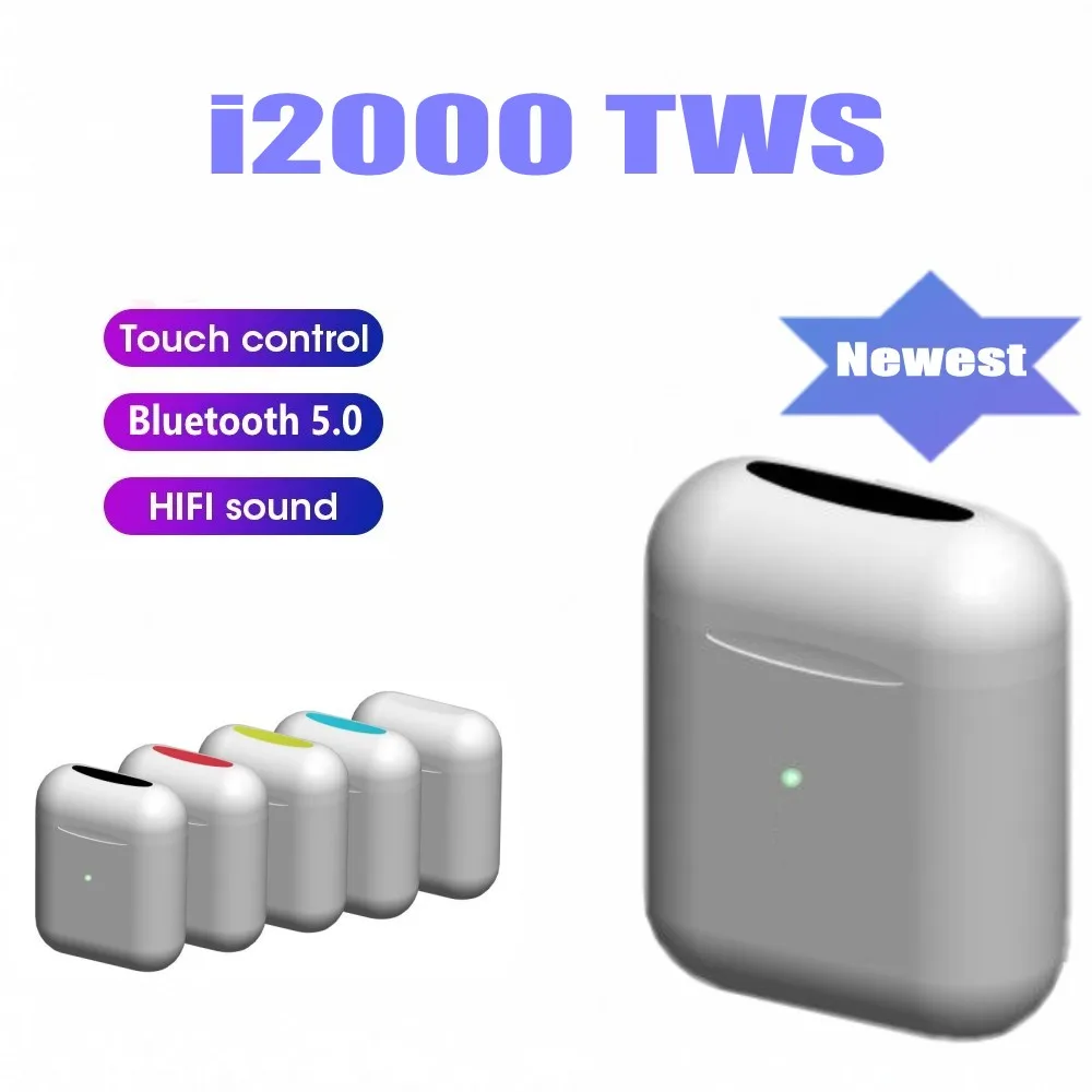 I2000 TWS 1:1 Реплика беспроводные Bluetooth наушники сенсорные спортивные гарнитура pk i10