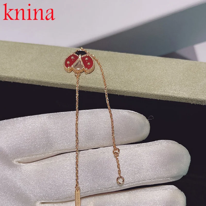 

WPB Lucky Open Wing Ladybug Bracelet Ladies Fashion Glamour Casual Ornament 18K Rose Gold Plated Bracelet Party Gift Jewelry