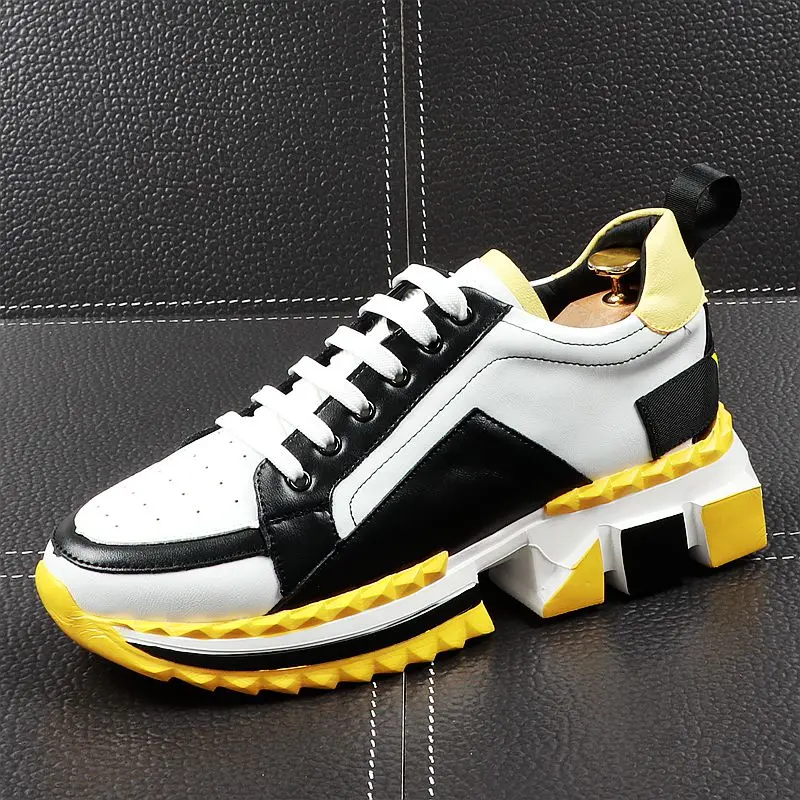 Роскошные мужские модные повседневные туфли летние дышащие кроссовки с толстой