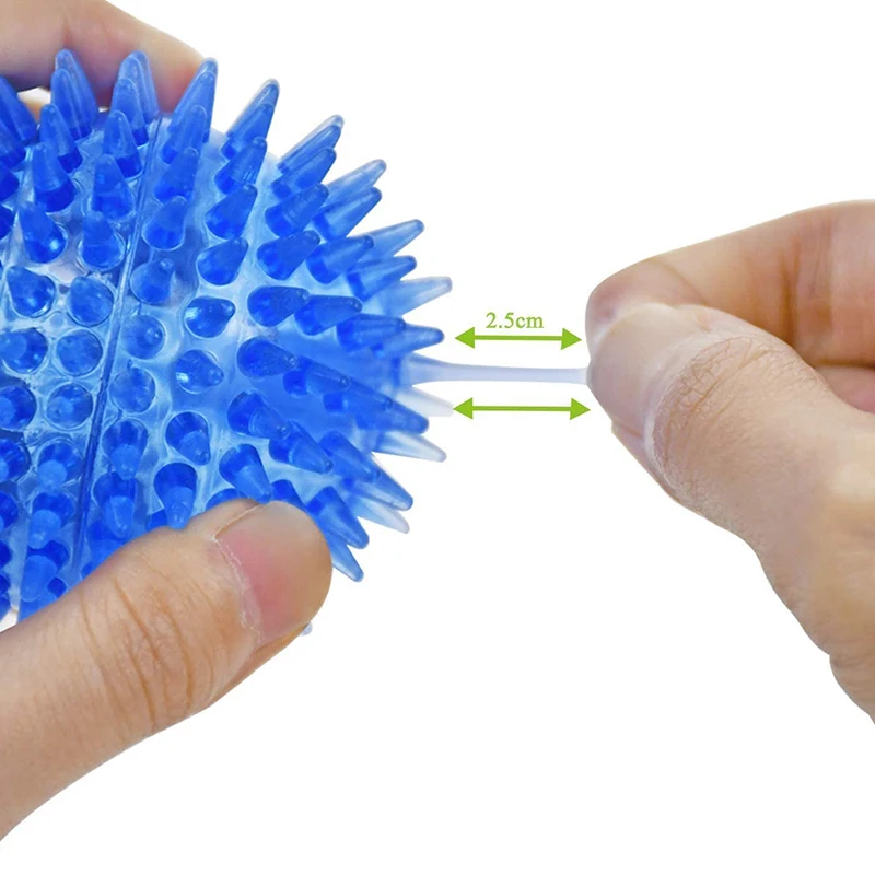 Golden Retriever Large Dogs Spiked Ball Super Elastic Sound Chew Tooth Cleaning Puppy Toy TPR Pet Dog Squeak Toys | Дом и сад