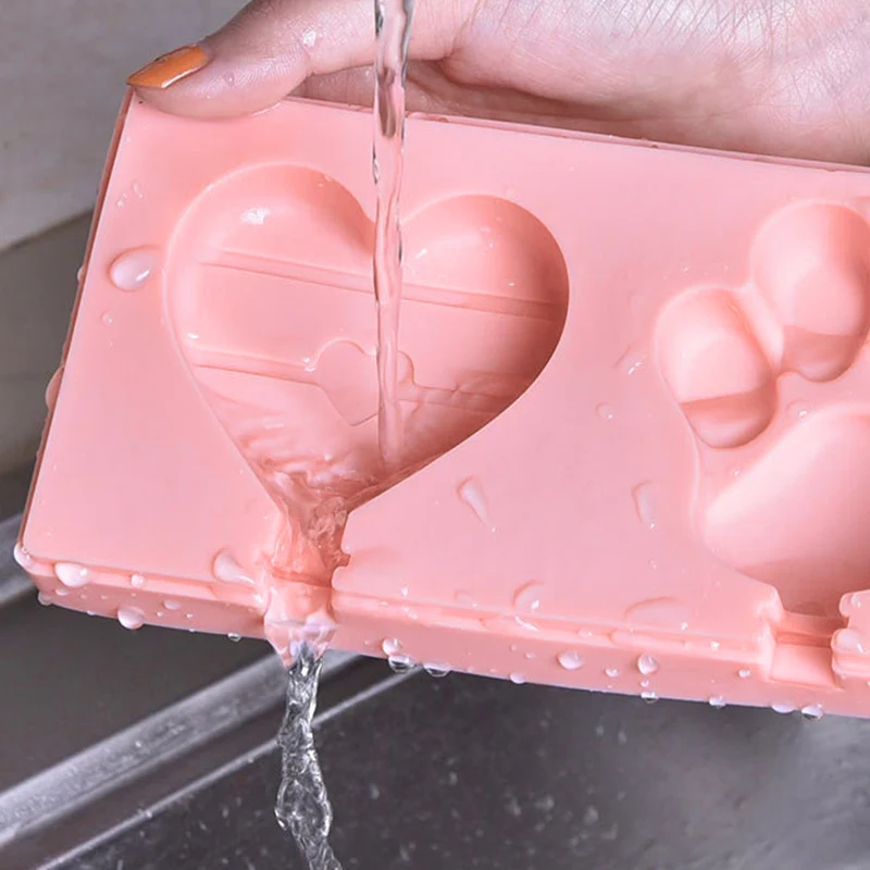 

DIY Ices Cream Maker Cute Mold With Lid and Stick Silicone Homemade Popsicles Mold Handmade GRSA889