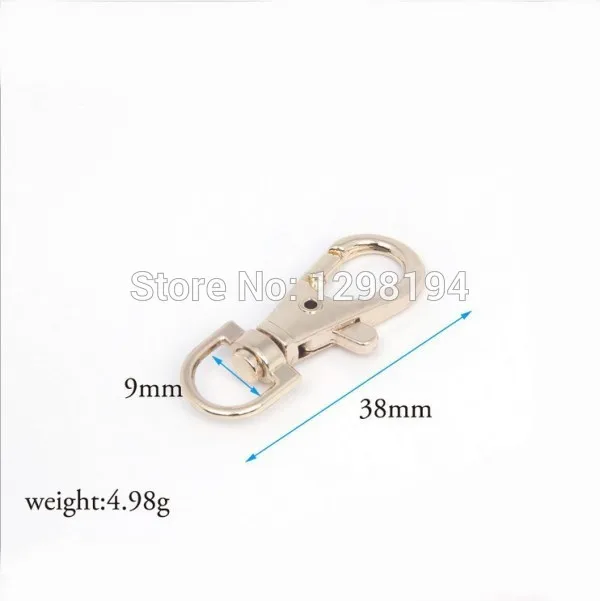 

50PCS Curved Lobster Clasps Swivel Trigger Clips Snap Carabiner Lanyard Hook Hardware Keychain D Ring Clips Handbag Hooks
