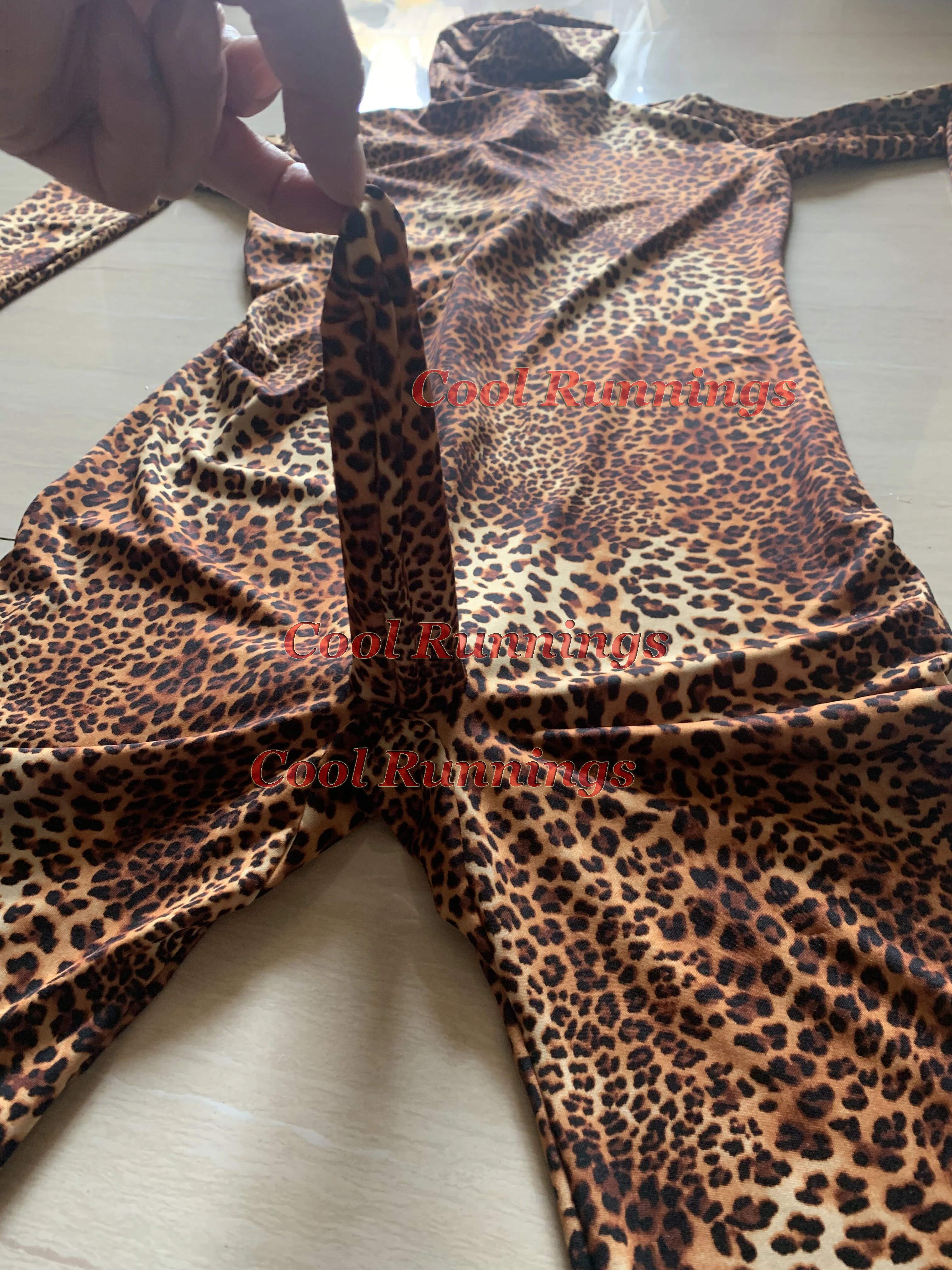 Леопардовые полосы взрослый спандекс Хэллоуин вечевечерние зентай костюм с