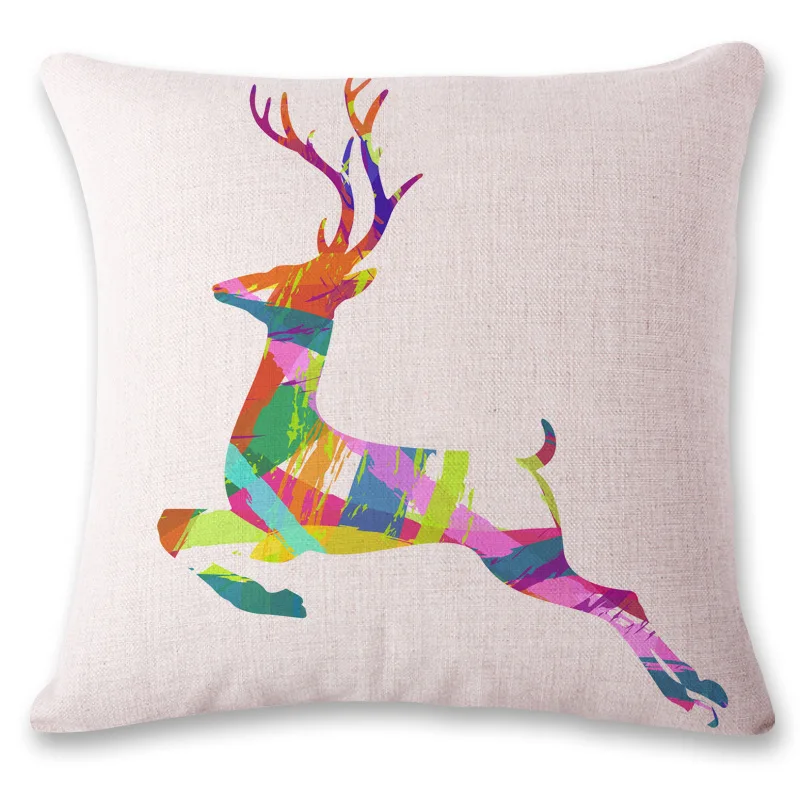 Новая 12 видов стилей льняная Минималистичная наволочка с животным рисунком