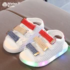 Детская обувь со светодиодной подсветкой, сандалии с подсветкой для мальчиков и девочек, размеры 21-30