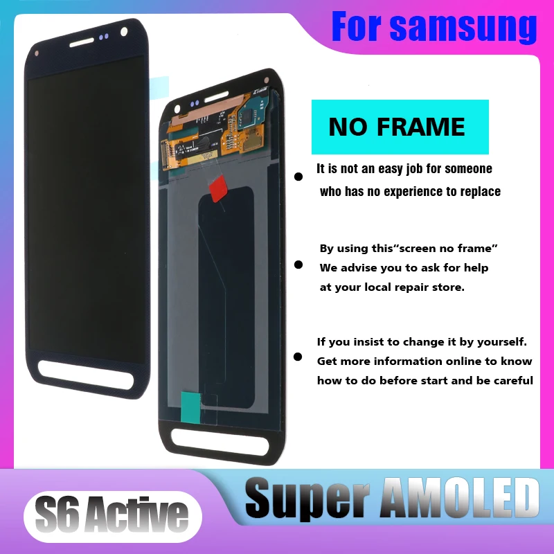 Оригинальный Super AMOLED5.1 ''ЖК дисплей Заменяет Samsung Galaxy S6 Active G890 G890A ЖК монитор +