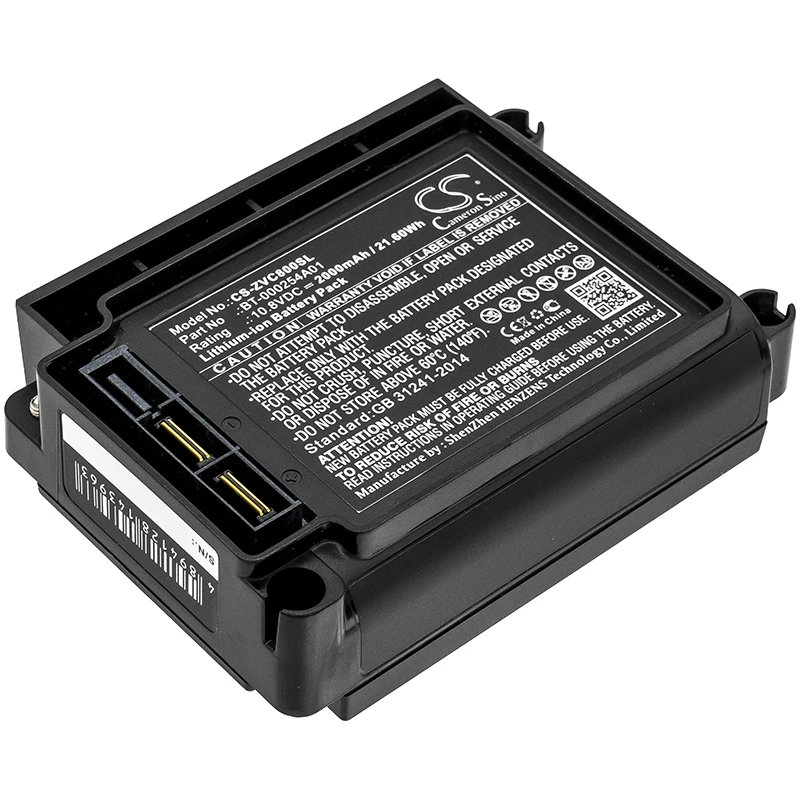 Аккумулятор cameron sino 2000mah для ZEBRA VC80 BT-000254A01 KT-VC80-BTRY1-01 | Электроника