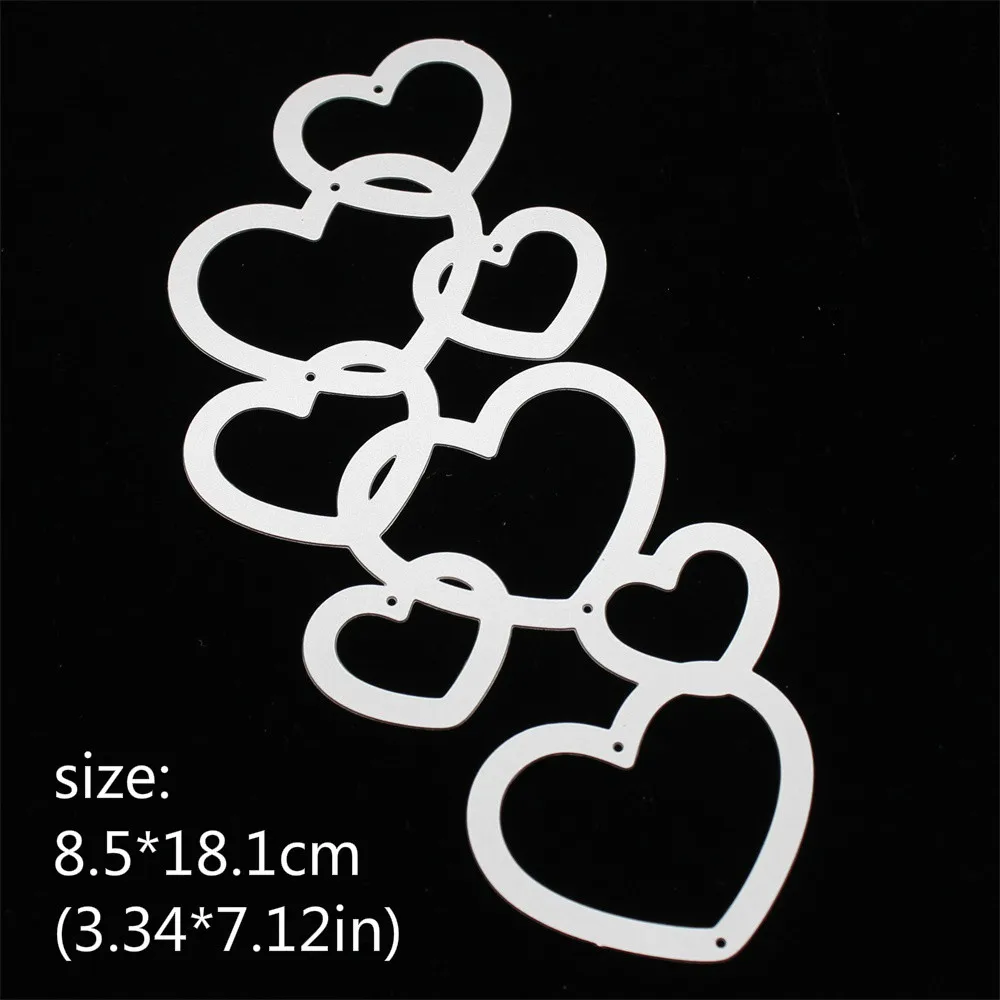 

KSCRAFT Nested Heart Slimline Background Metal Cutting Dies Stencils for DIY Scrapbooking Decorative Embossing DIY Paper Cards