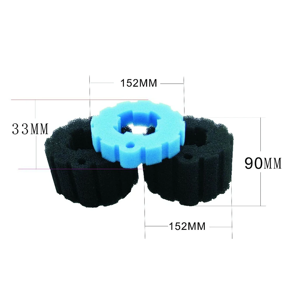 

3pcs Biochemical Filter Sponge Aquarium Filter Pad Replacement Part HW-603/HW-603B Bio Canister Filter Foam Accessories